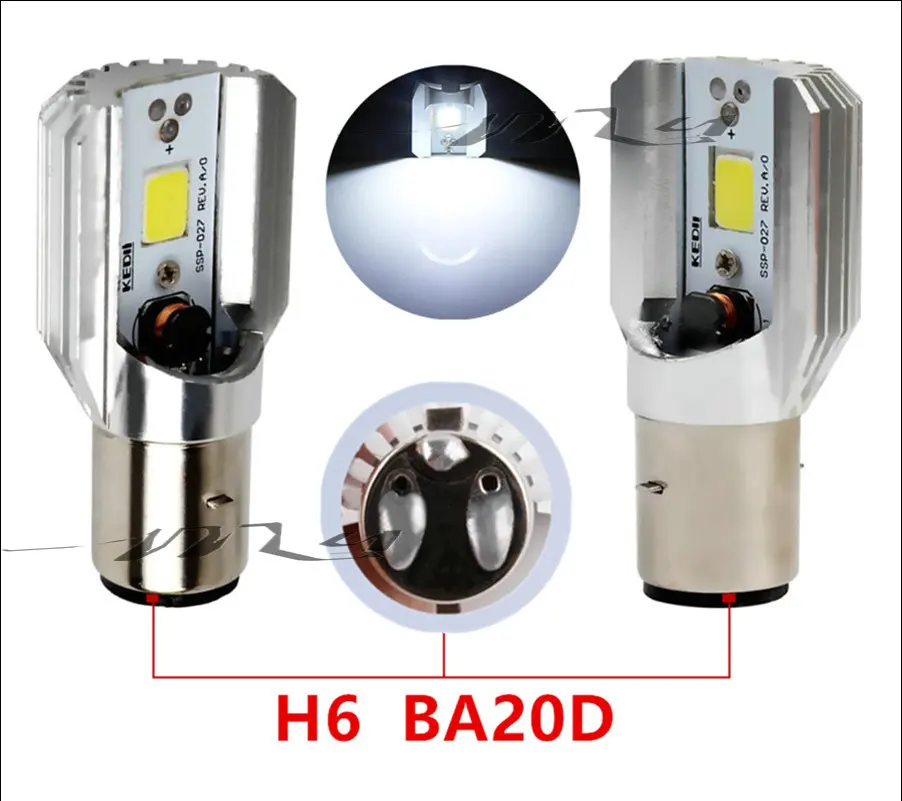 H6 Led Motorcycle Headlight Bulbs COB Led 6-80V 800LM BA20D H/L Lamp Scooter ATV Moto Accessories Fog Lights For Suzuki