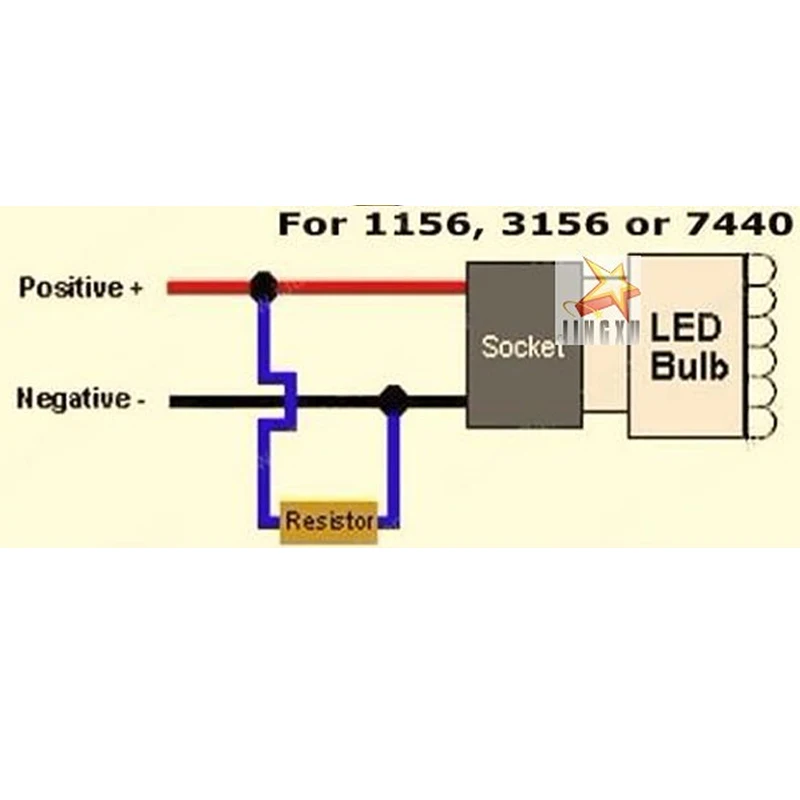 4x6ohm 50W Yük Direnci Canbus Anti-Yanıp Sönen Dekoderler LED ampul Ters Işık Dönüş Sinyali Sis Lambası Gündüz Çalışan Işık