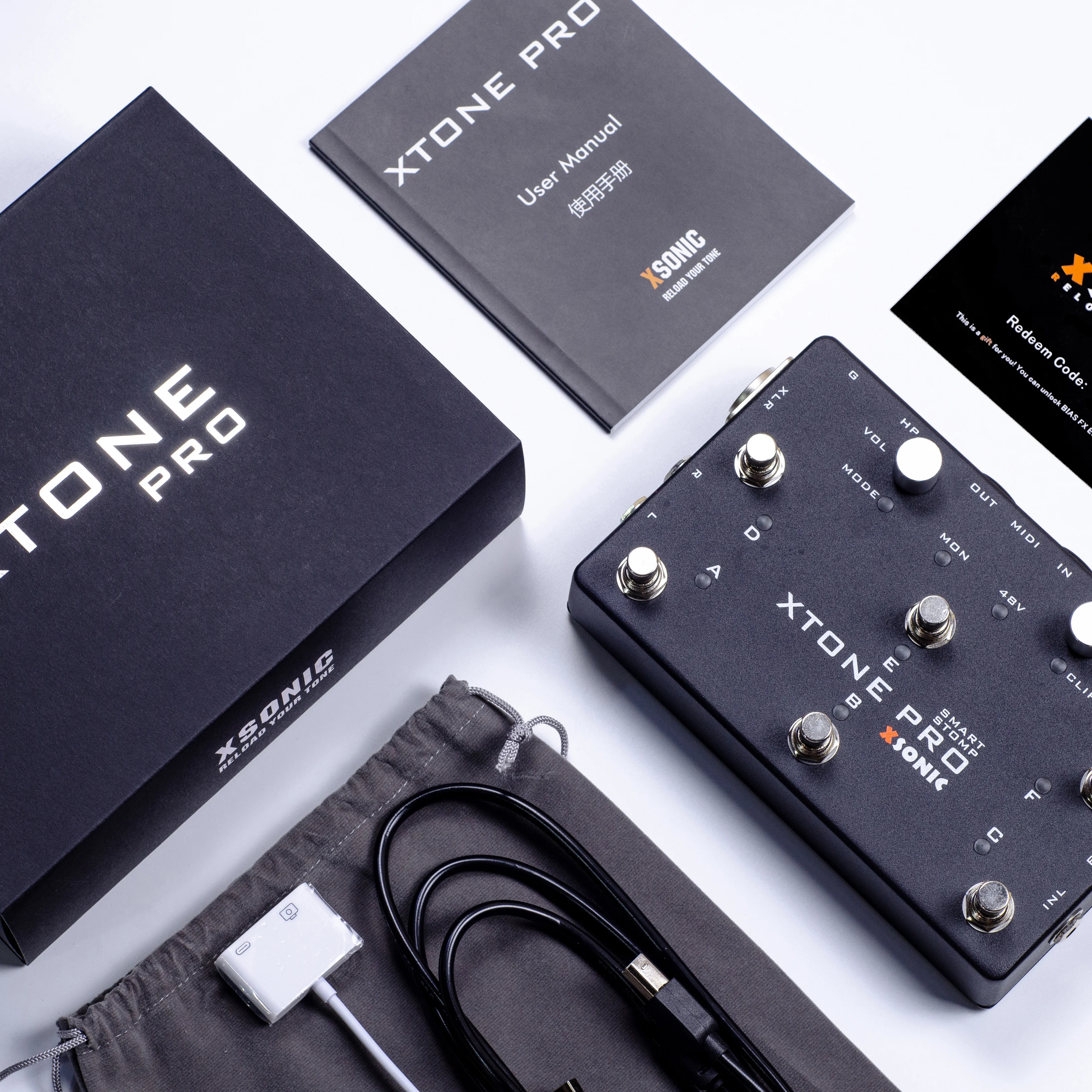 XTONE PRO 192K Professional Mobile Audio Interface With MIDI Controller for iphone/ipad/PC/MAC & Ultra Low Latency