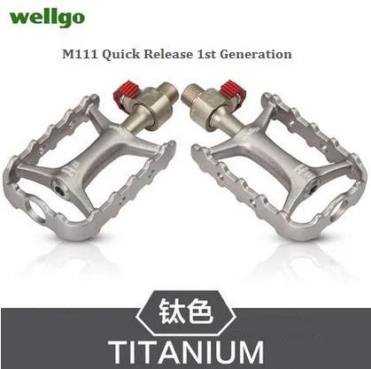 Wellgo Original M111 Quick Release Non-quick Release Bicycle Pedals Road Bike Ultralight Pedal MTB Cycling Bearing Pedals image 3