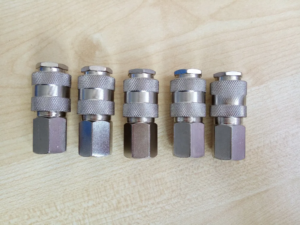 

5pcs/lot 2 in 1 quick release chuck for air tools, suit for EU & US adaptors, quick adaptor, end is 1/4" NPT female thread