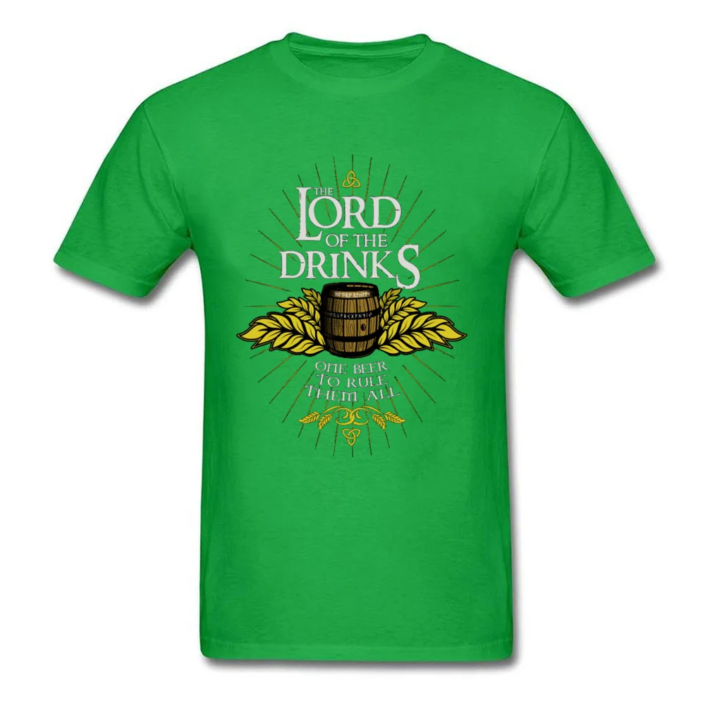 LORD OF DRINKS T-shirt Men Rule Them All Beer T Shirt Oktoberfest Tops & Tees O Neck Black 100% Cotton Clothes Vintage Shirt