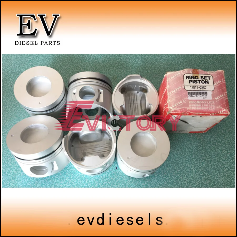 

Engine repair J08C J08CT piston and piston ring set for Hino truck