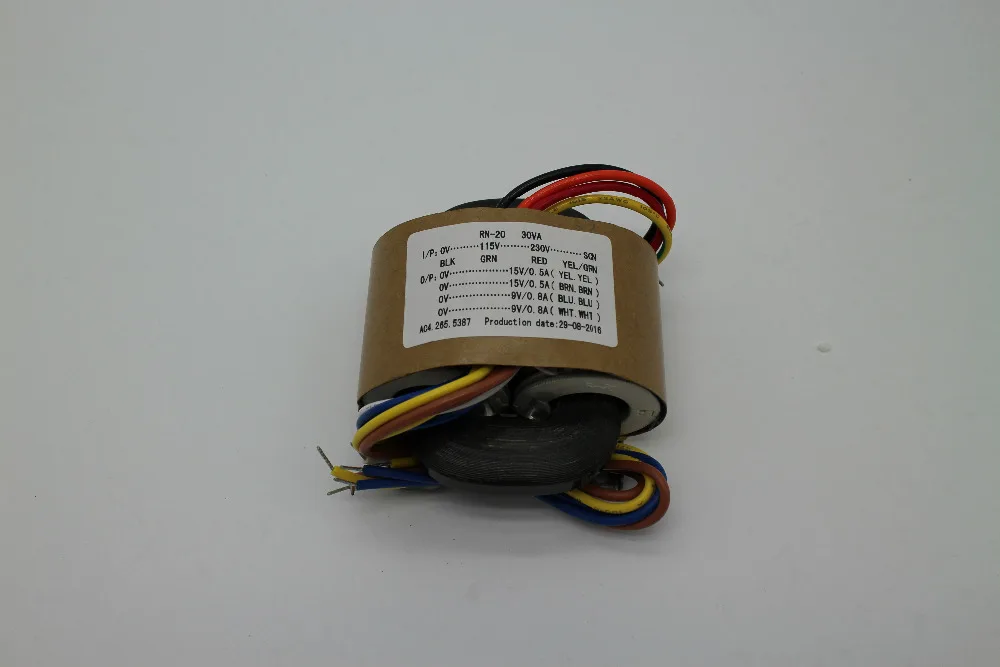 220V/115v 30W R-Core Transformer for preamp 9V*2 15V*2