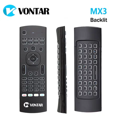 MX3 Wireless Air Mouse with Mini Keyboard VONTAR