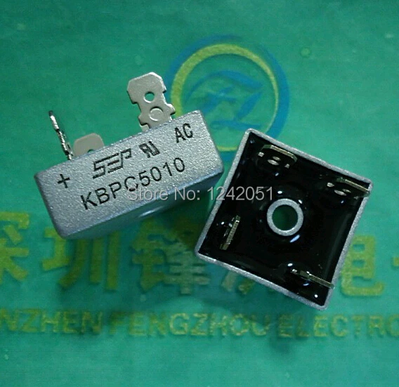 10PCS 50A 1000V Metal Case Bridge Rectifier  KBPC5010/KBPC3510/KBPC2510/KBPC1510