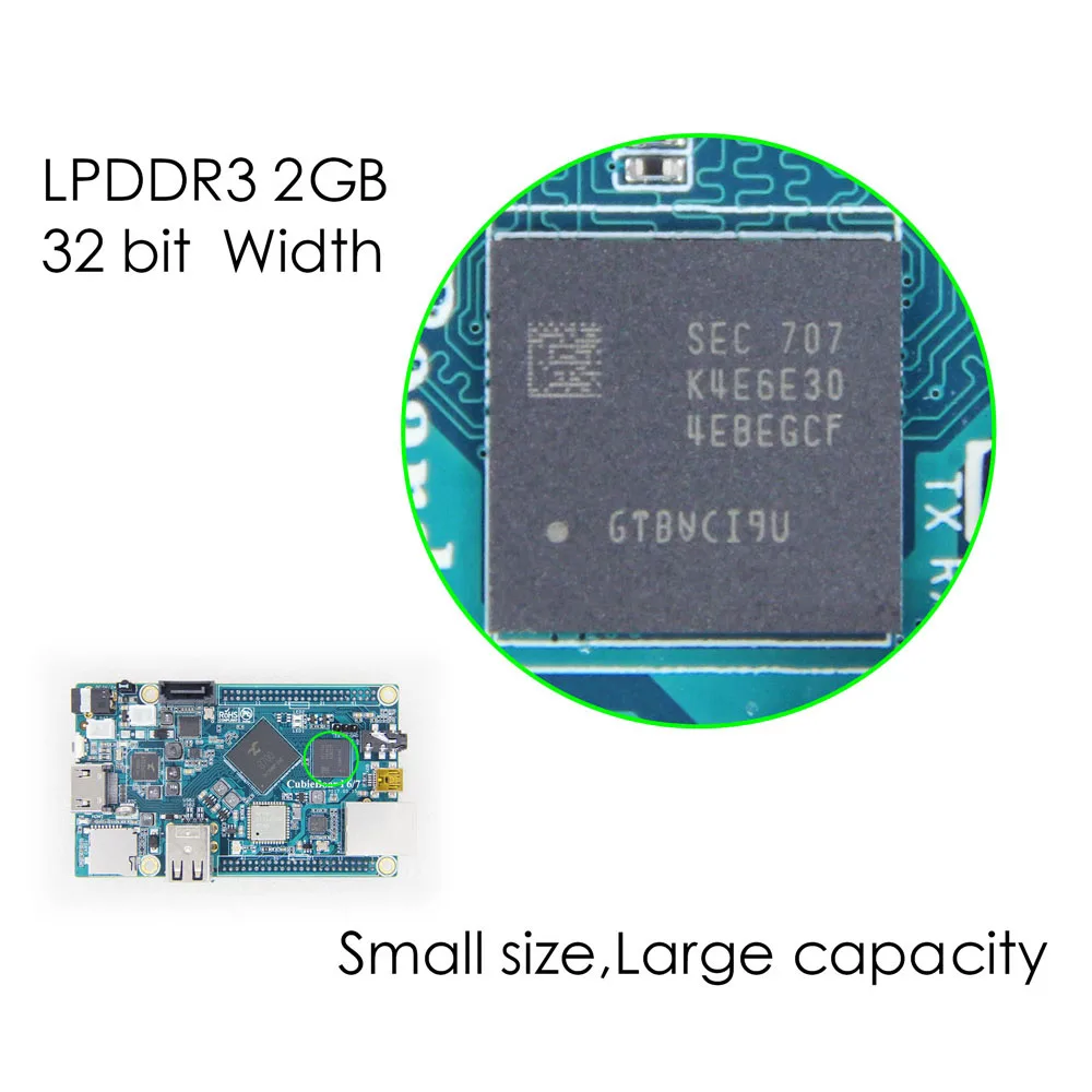 Imagem -06 - Ações Soc S700 Arm Cortex-a53 Quad-core 2g lp Ddr3 8g Emmc Placa de Desenvolvimento Android Linux Open Source Cubieboard7