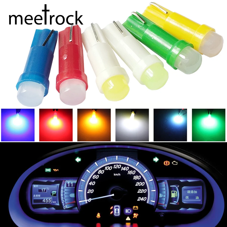 Meetrock-セラミックダッシュボードライト,インストルメントゲージ,車のランプ,LED t5サイドオートウェッジ,12v,10個