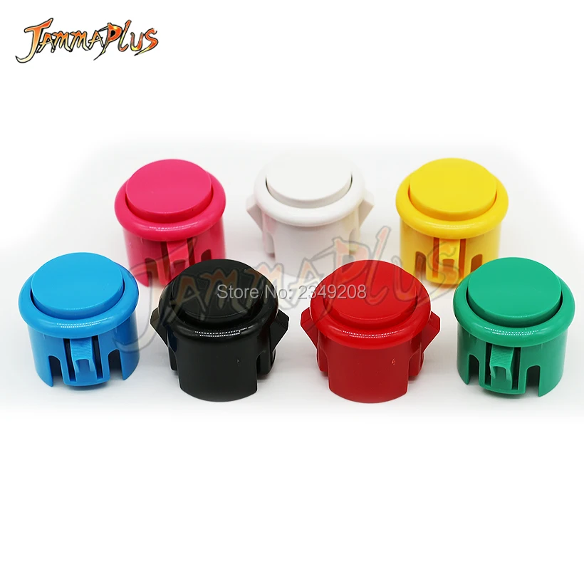 50PCS/lot 7 Colors Available Arcade Push Button 30mm /24mm Push Button Copy SANWA Butotn Arcade Start Button