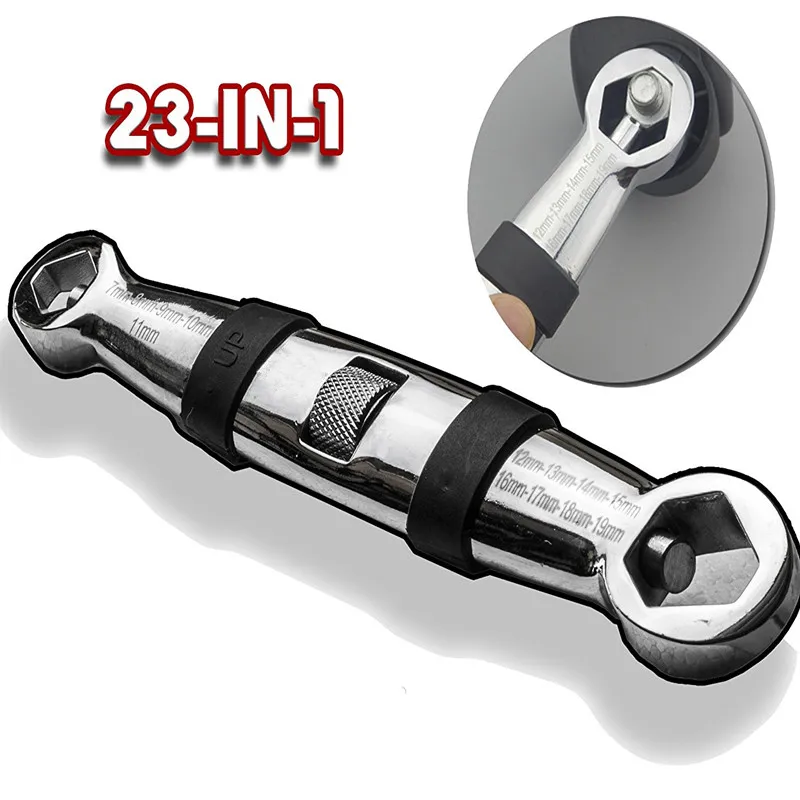 Julaihandsome 23 In 1 Multifunctional Flexible Type Wrench/7-19mm Adjustable Wrench