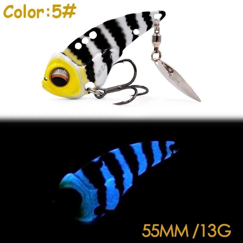 THE TIME MZ55/60 Metal Sinking VIB 55/60mm 13/17g Glow Cicada