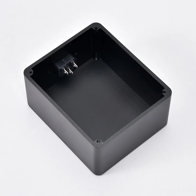 black aluminum audio power socket chassis American standard socket enclosure