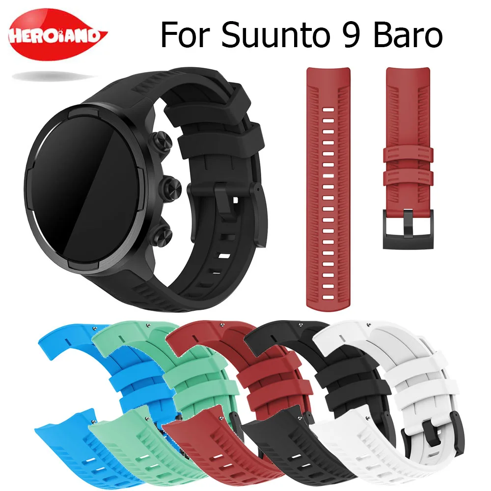 Brand high quality Soft silicone watch strap For Suunto 9/9 Brao/Spartan sport baro wristband Replacement watch band Accessories