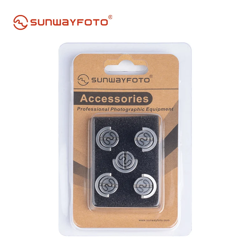 SUNWAYFOTO QRS-01*5Stainless Steel 1/4 Camera Mount Screw for Tripod Quick-Release Plates