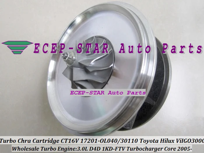 Free Ship Turbo Cartridge CHRA CT16V 17201-OL040 17201-30160 17201-30110 For TOYOTA HI-LUX Landcruiser D-4D 1KDFTV 1KD-FTV 3.0L