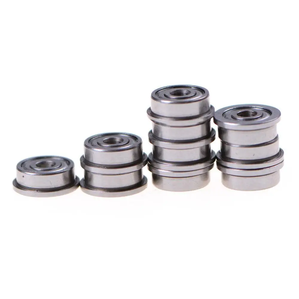 10pcs F623ZZ F604ZZ F605ZZ F606ZZ F607ZZ F608ZZ F623ZZ F624ZZ F625ZZ F626ZZ Flange Bushing Ball Bearings 3*10*4 mm F634ZZ F635ZZ