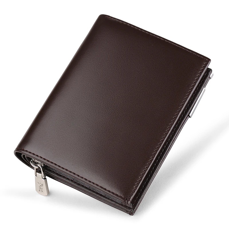Men's True Leather Card Wallet,Genuine leather Wallet Cowhide Credit card bag, Bank Card Clip slim card holder