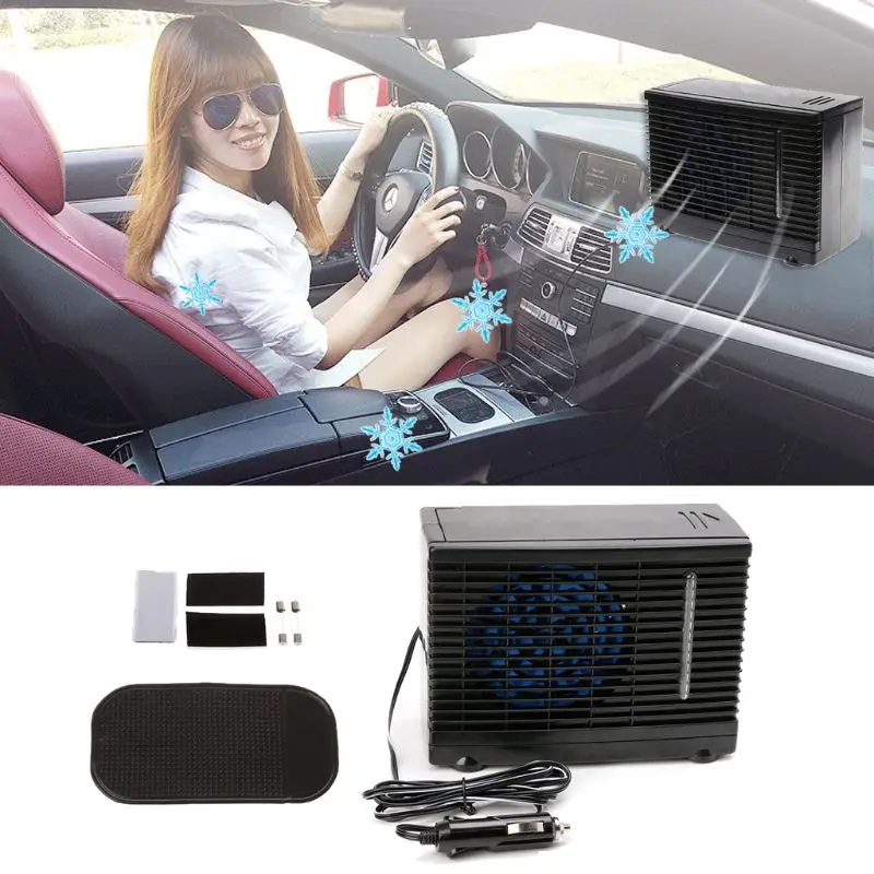 12V 60W Portable Mini Home Car Cooler Cooling Fan Water Ice Evaporative Car Air Conditioner