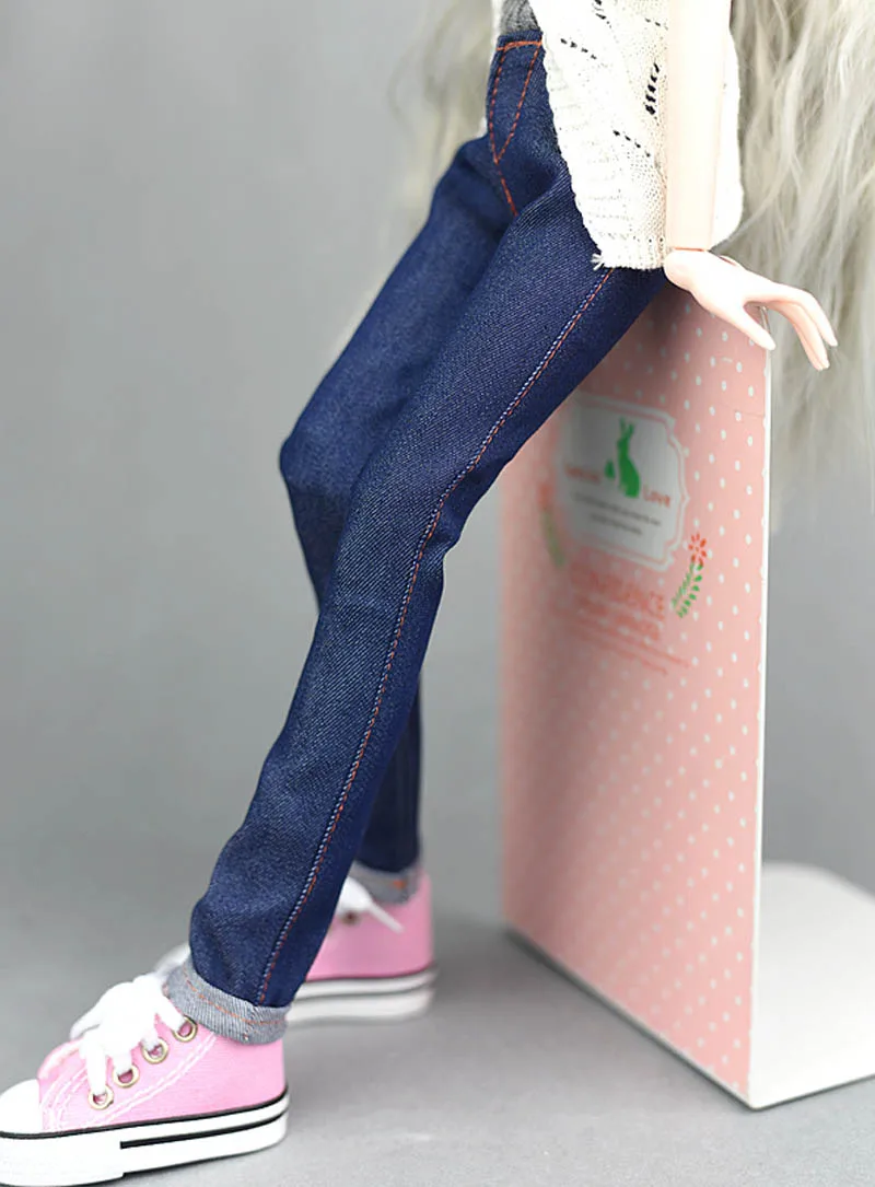 Blue Jeans Pants for 1/4 doll / Long Pants Outfits Trousers Clothes For 1/4 BJD SD Xinyi 40-50CM Doll 1:4 Doll Accessories