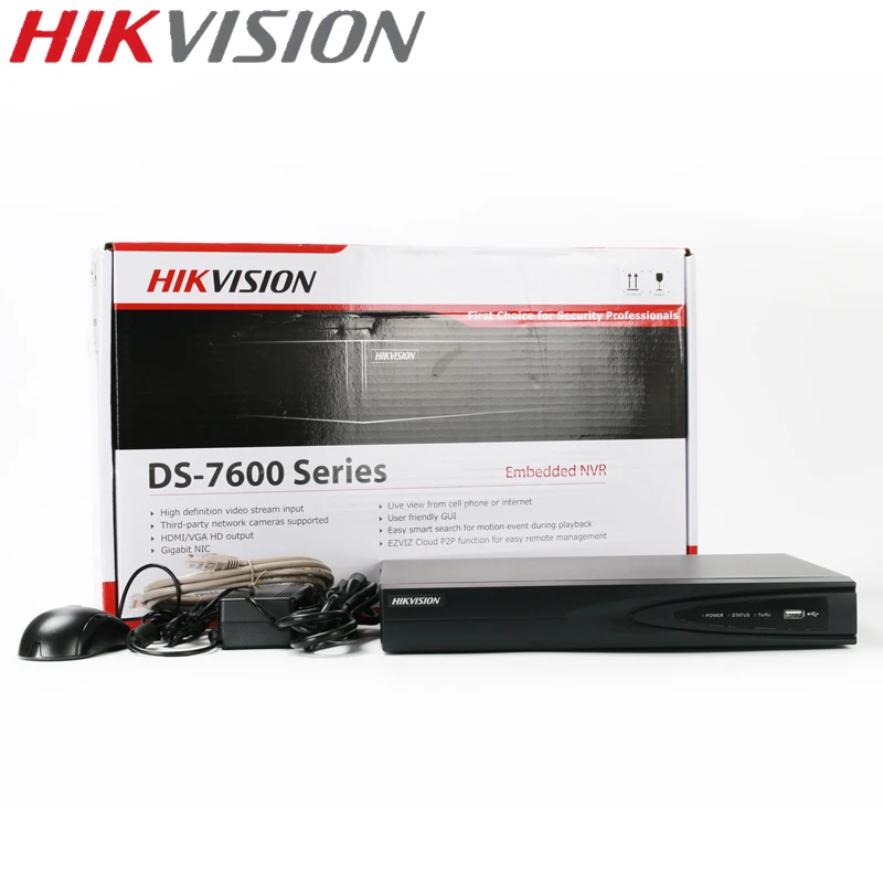 HIKVISION DS-7604NI-Q1/4P Embedded Plug & Play 4K NVR International Version With 4 PoE Ports Support ONVIF Hik-Connect