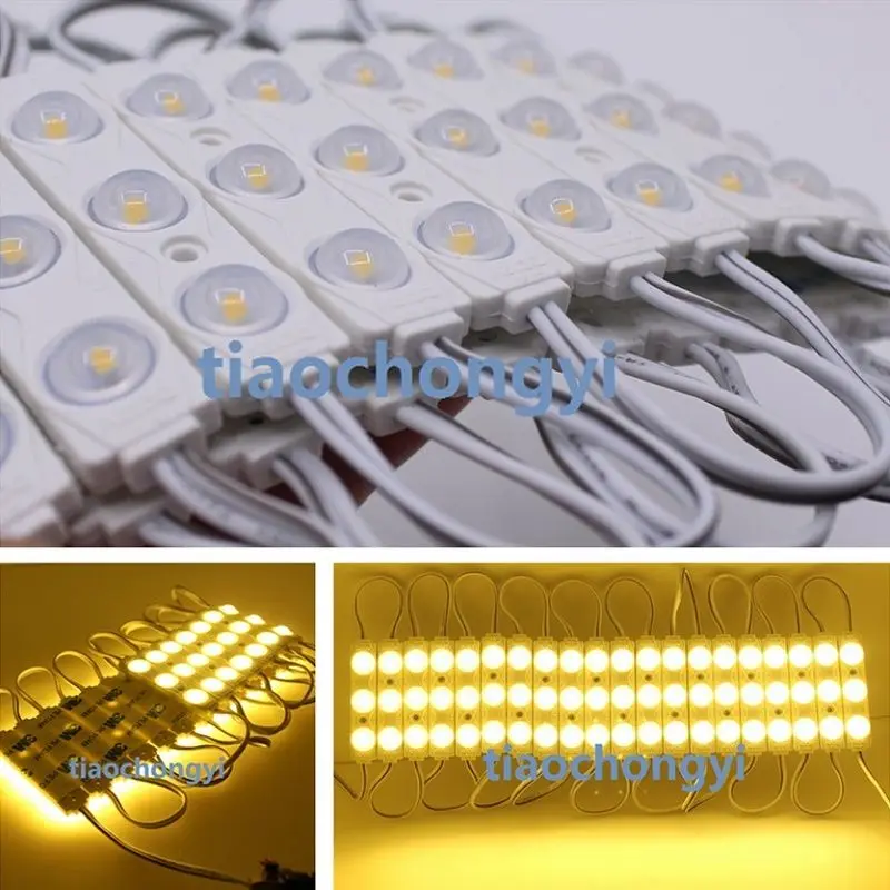 

20X 1.5W 2835 Warm white 160 degrees LED Module SMD 3 LEDS Light Waterproof 12V