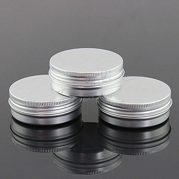 

EMS 500pcs/lot Capacity 60g (38*25mm) high quality aluminium cosmetic containers with screw thread