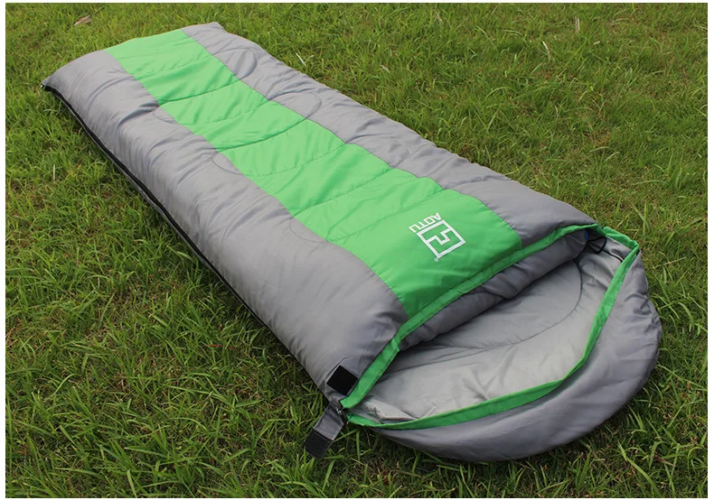 Outdoor thickened sleeping bags can be spliced spring and autumn siesta sleeping bags widened extended camping equipment at6106