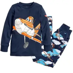 New Cartoon Kids Planes Pajamas Set Boys Long Sleeve Spring Autumn Sleepwear Clothing Baby Lovely Pyjamas Suit Children Costumes