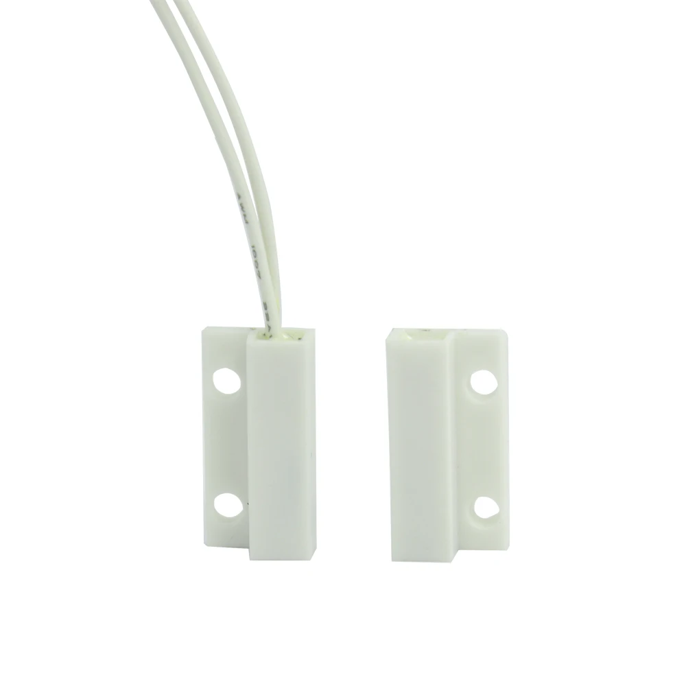 20Pcs/Bag Surface Mounted White Color Plastic Magnetic Sensor Door Open Alarm Detector Position Limit Switch Home security