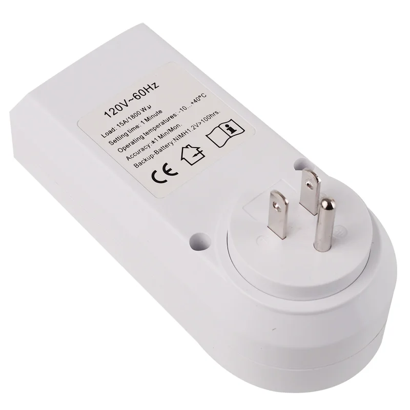 EU US Type Electrical 7 Days Weekly Programmable Wall Plug-in Digital Plug Time Switch Timer Socket Outlet Power 220V 110V AC