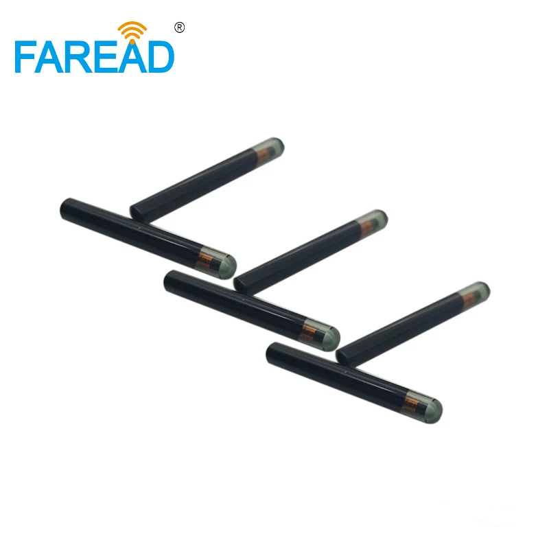 134.2KHZ/125KHz ISO11784/5 Tubo de vidro RFID 4*23mm EM4305 com microchip de transpondores de protocolo EM4100