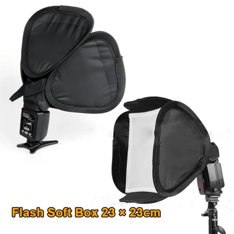 Foleto Softbox E23 23*23cm Flash SPEEDLITE Light Soft Box Diffuser for canon nikon yongnuo SB-600 SB-700 SB-800 SB900 580ex ii