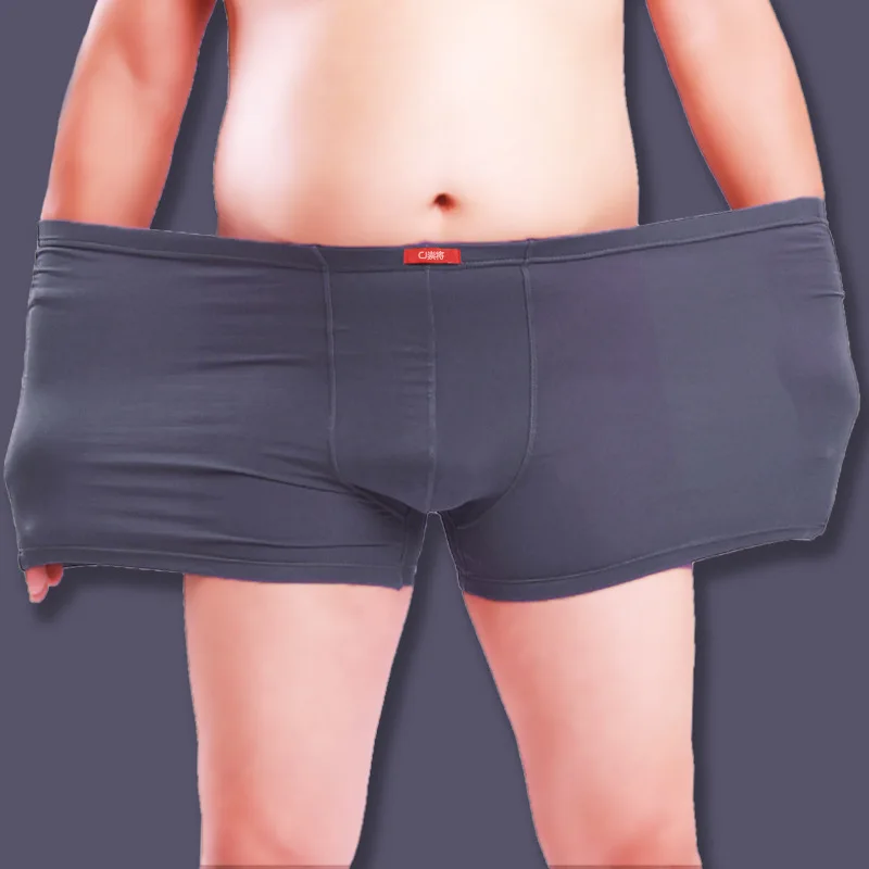 

3pcs Bear Large Male Modal Underwear Plus Size Men's High Waist Boxers Underpants Dark Blue/Dark Grey/Red 5XL 6XL 7XL 8XL 9XL