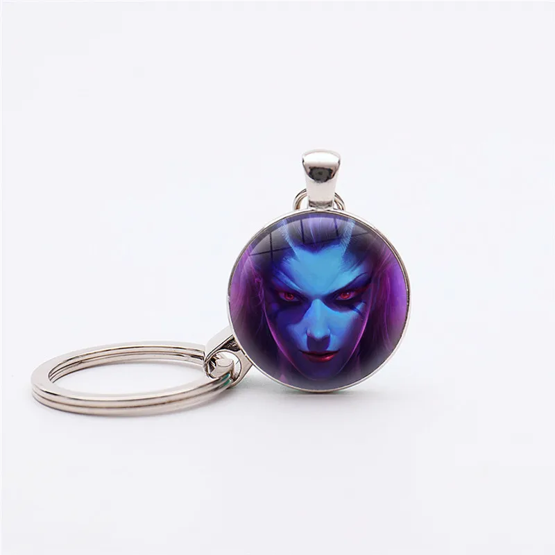 Hot Game Theme Dota 2 Logo Keychain Dota 2 Logo Pendant Key Chain Figure Classic Jewelry Gift Keyring