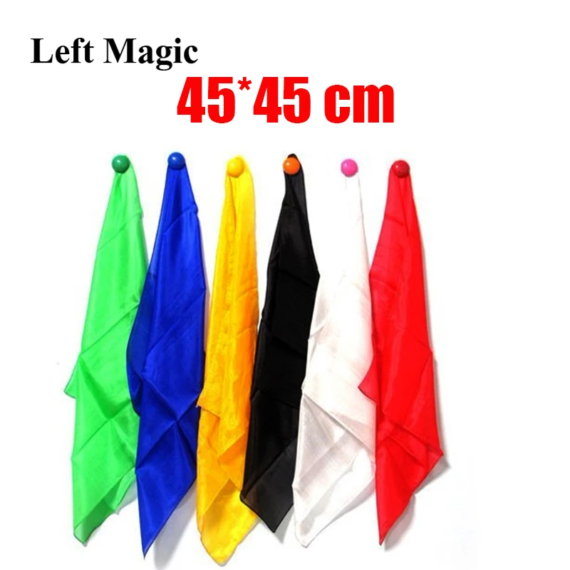 1 pcs Colorful Silk 45* 45 cm Scarf Magic Tricks Learning & education Magic silk for close up magic prop  E3136