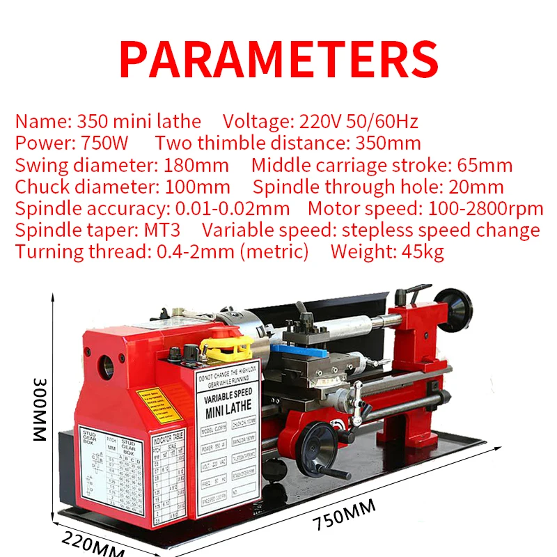 1PC Multifunction Woodworking Machine Micro Metal Machine Tool Woodworking Processing Thread Beads Processing Machinery 220V