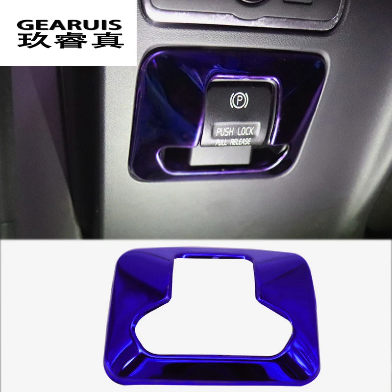 カースタイリング内装電子ハンドブレーキハンドブレーキボタンスイッチカバー黒ステンレス鋼ボルボXC60 XC70 V60 S60 S80