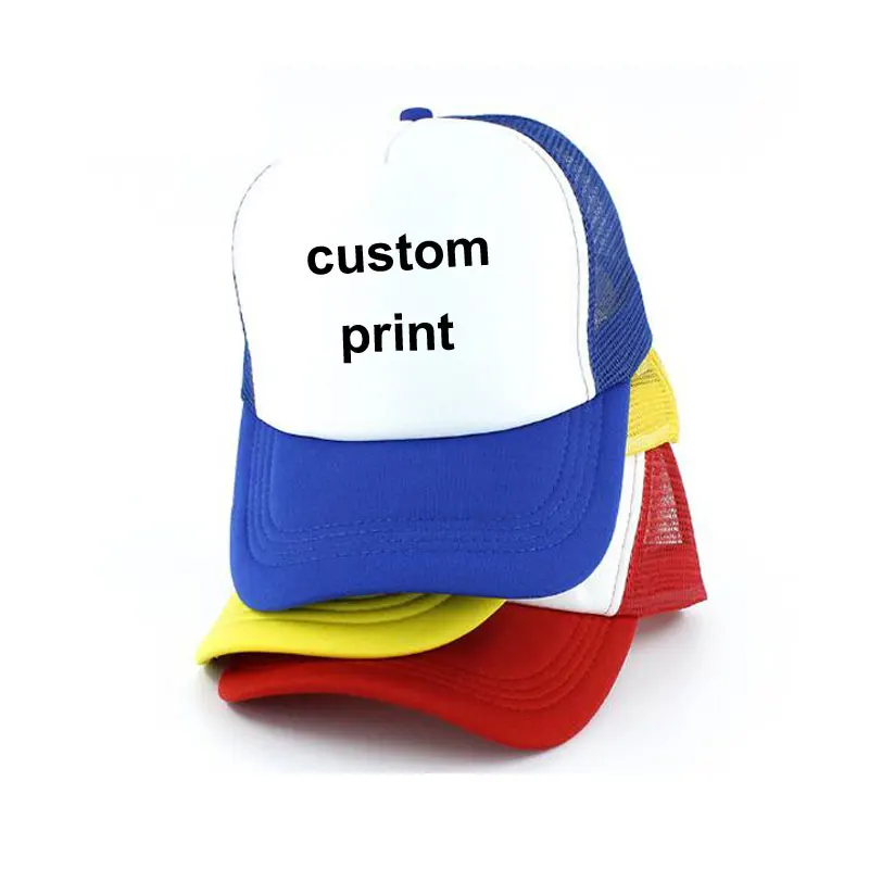 Wholesale custom mesh cap print logo cheap cap custom logo printing promotion cap