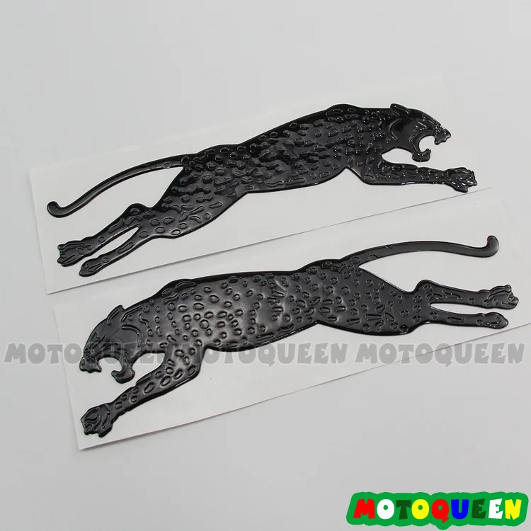 3D Leopard Auto Motocicleta Etiqueta, Emblema do capacete do caminhão, Tank Pad Decalques para Haley, Honda, Yamaha, Ninja, Kawasaki, Suzuki, 2pcs, par