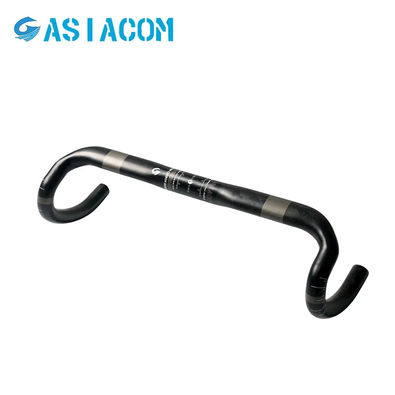 

ASIACOM UD Full Carbon Fibre Road Bicycle Handlebar Gloss/Matte Outer Line Bike Oblate Bent Bar Handlebar 31.8*400/420/440mm