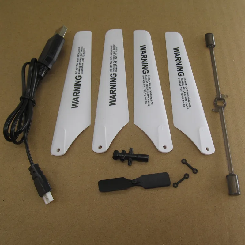 SYMA S39 Full Set Main Blades USB Cable Flybar Shaft RC Model Heli Helicopter Toys R/C Spare Parts Acessories