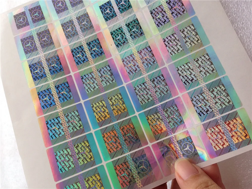 20000pcs destructive labels 3d hologram maker gold silver transparent holographic label warranty void seal sticker