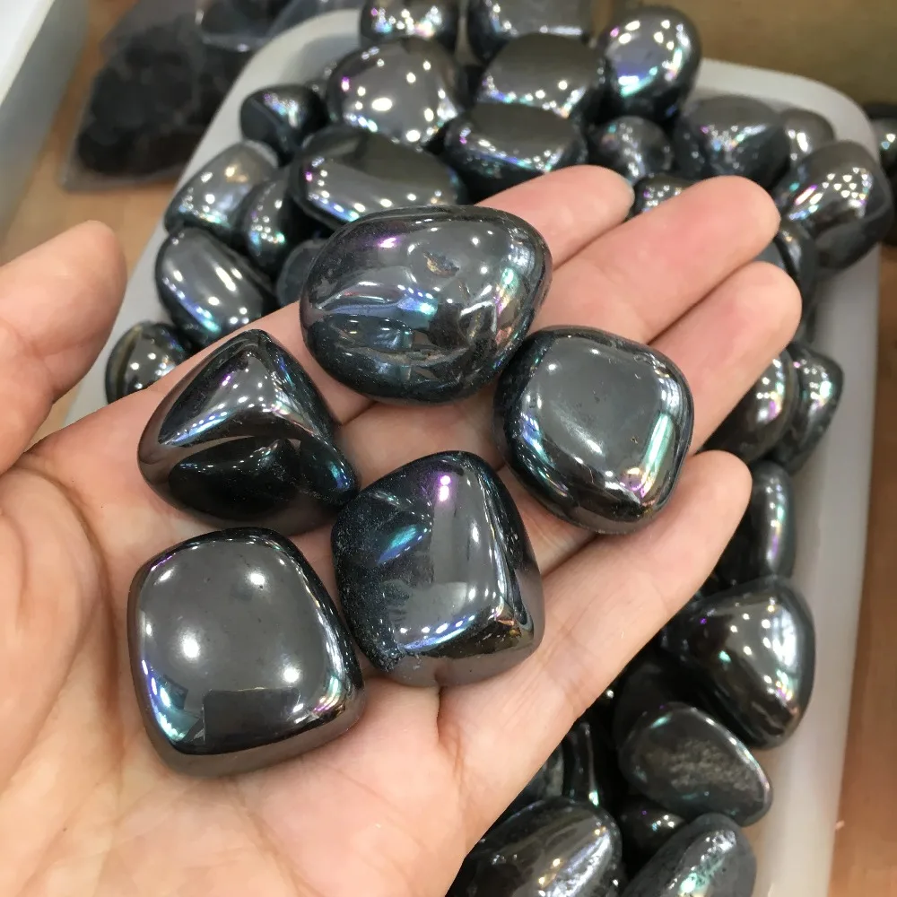 Natural polished hematite stone mineral crystal tumbled Stones