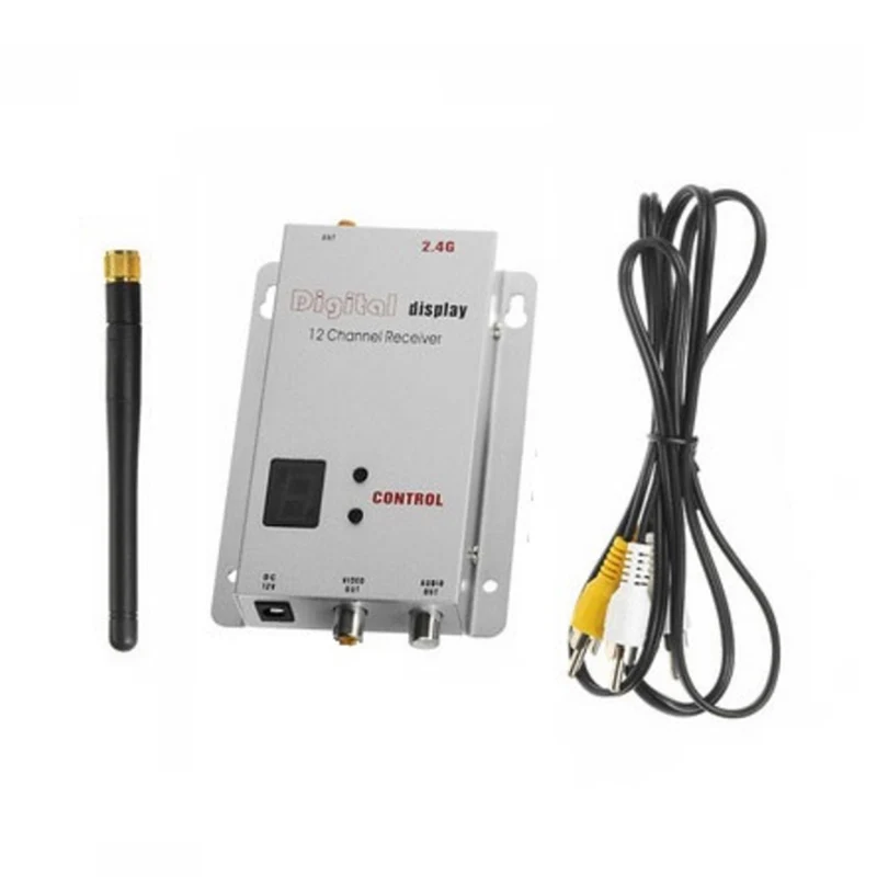 2.4G 1000mW AV Transmitter & Receiver Combo 1W 2.4GHz 12CH CCTV Monitoring Transceiver Video Image Sender for RC Aircraft