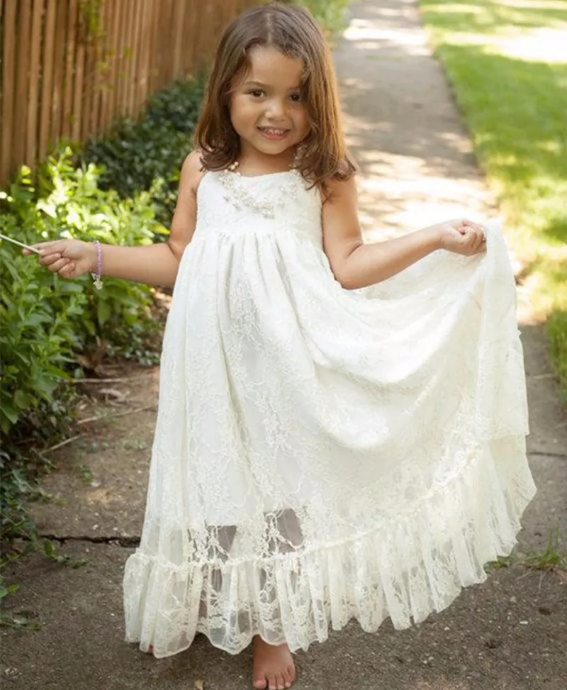 Vestido Formal de flores para niña, vestidos de desfile personalizados para fiesta de boda