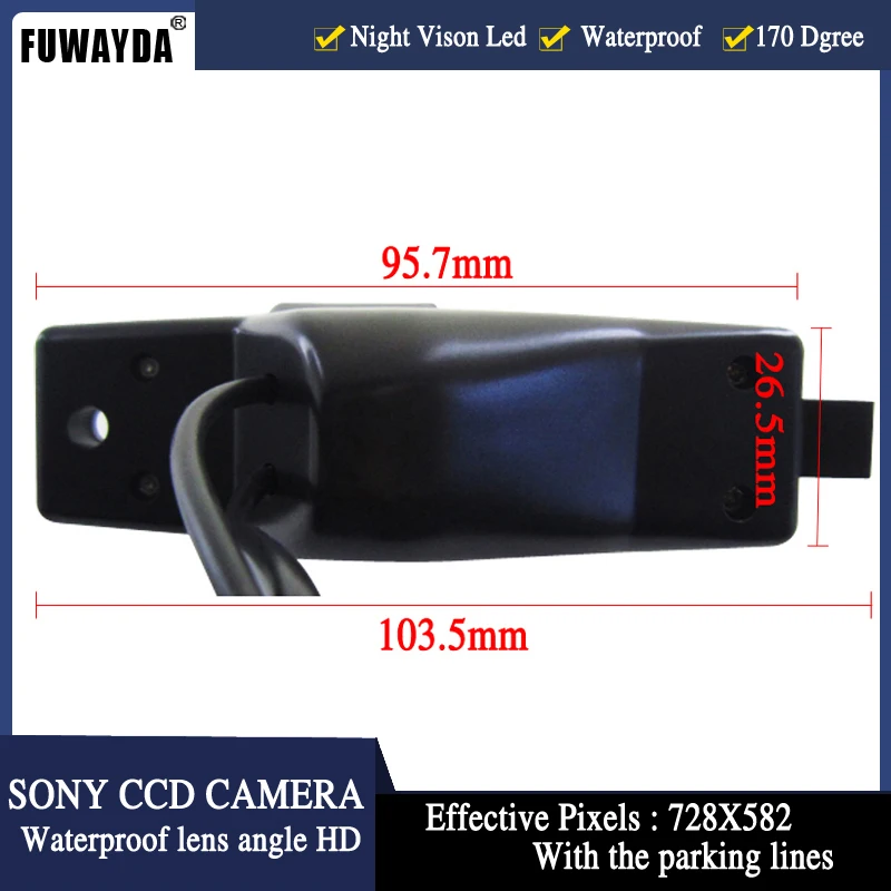 FUWAYDA 4.3inch LCD Car Monitor+CCD HD Night Vision Car Auto Assistance Reverse Camera for Toyota Highlander Kluger Lexus RX300