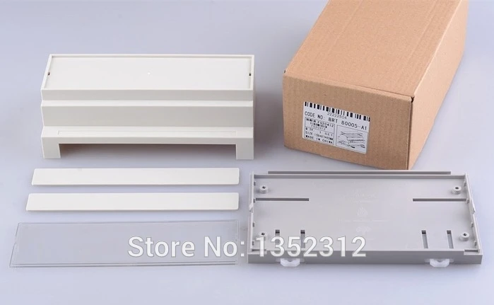 158*87*60mm 8 pcs/lot Plc industrial boxes ABS electronic enclosure switch control box standard din rail IP54 waterproof case