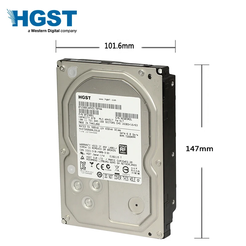 Original Disassembled USED Hard Drive For Hitachi HGST Brand 500Gb 3.5\
