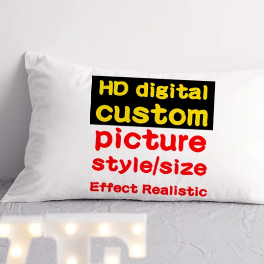 Custom 3D Digital PrintingPillow Case Pillowcase 50x70 50x75 50x80 70x70 Decorative Pillow Cover Wedding Bedding Drop Shipping