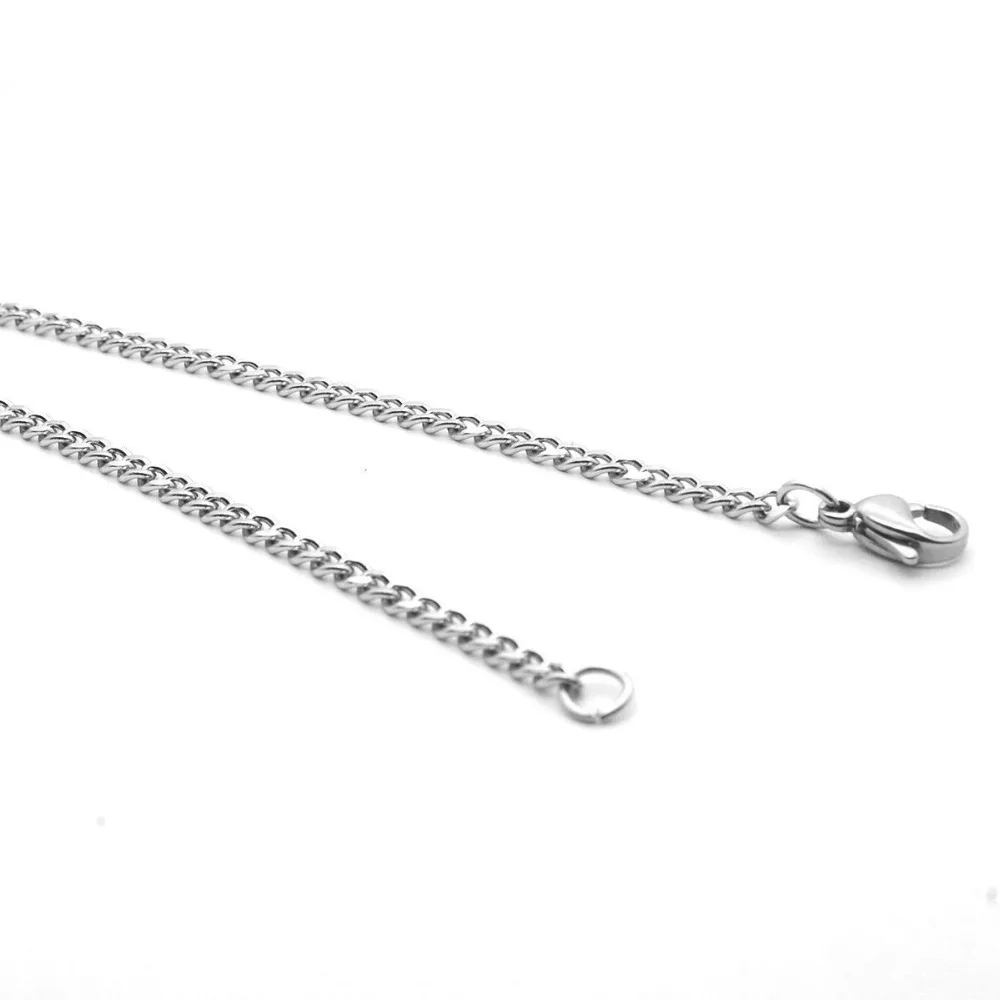 Wholesale Jewelry --  50/60/70/80/90 cm 316L Titanium steel White Long Chain Necklaces for Men Fashion Jewlery No Fade